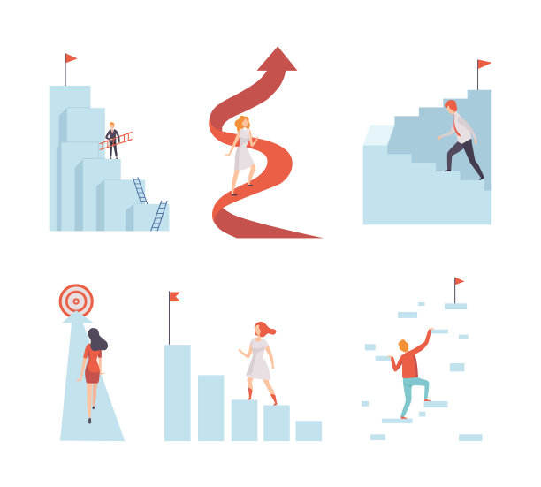 青年男女从事事业的目标图片下载