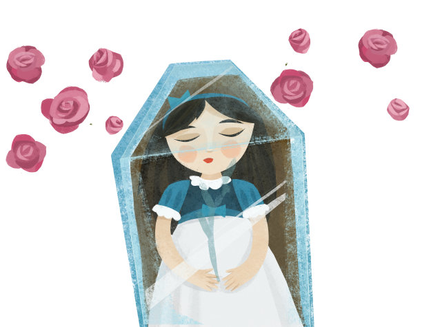 卡通公主皇后睡觉插图图片下载