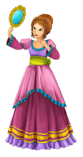 卡通场景与美丽的公主插图图片下载