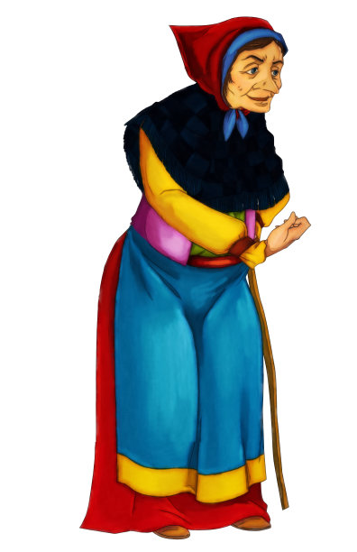 卡通场景与巫婆巫婆草药图片下载