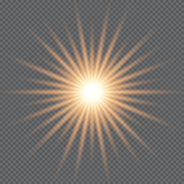特殊镜头光晕效果。光的效果。星尘的神奇爆炸。黄色能量闪光。矢量光星。明星破裂。矢量图图片下载