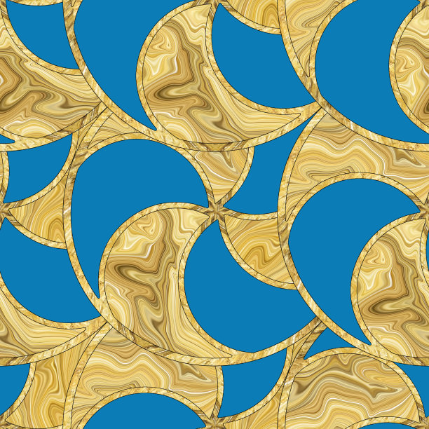 窗饰无缝模式。圆,段。马赛克，插图在彩色玻璃风格。无缝混沌图案壁纸，纺织印花，瓷砖。装饰性的小叶波。东方模式图片下载