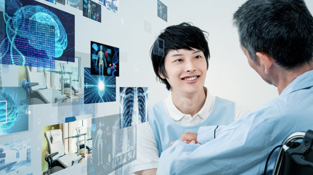 医疗技术概念。长期护理技术。重要的工作。图片下载