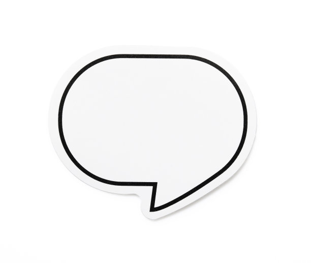 白色背景上孤立的语音气泡镜头图片下载