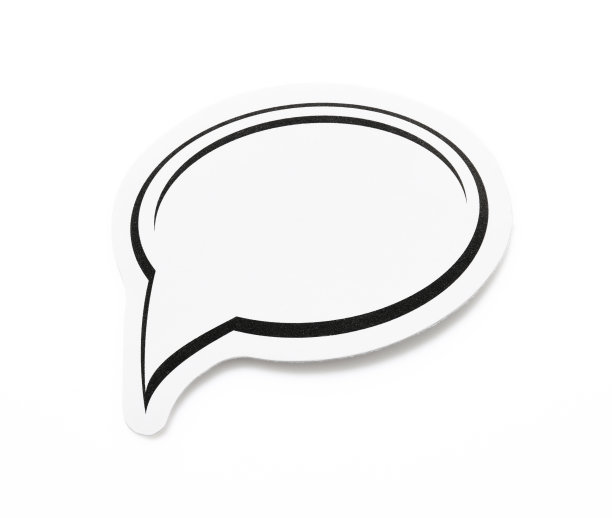 白色背景上孤立的语音气泡镜头图片下载