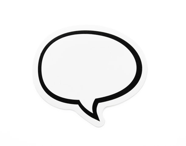 白色背景上孤立的语音气泡镜头图片下载