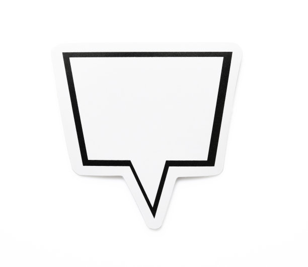 白色背景上孤立的语音气泡镜头图片下载