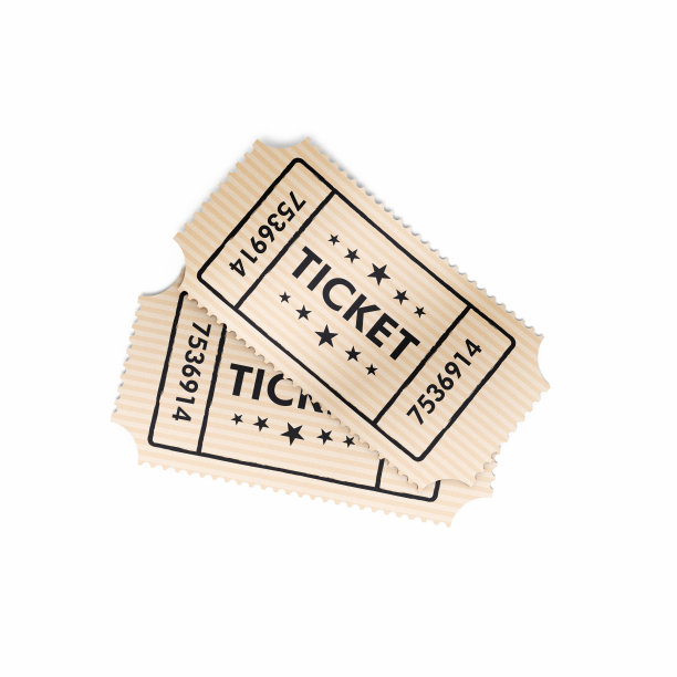 Two Ticket İsolated & Clipping Path图片下载
