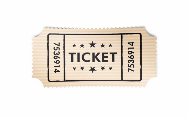Ticket İsolated & Clipping Path图片下载