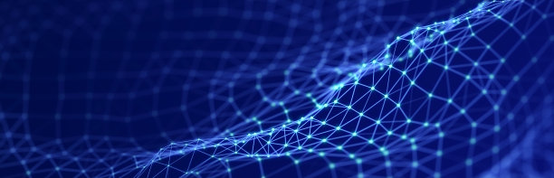 用点和线连接的抽象插图。数字网络背景。科学、技术的概念。3 d图片下载