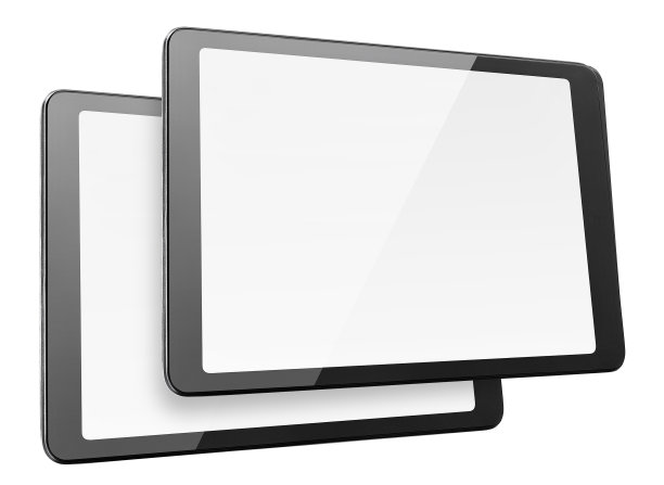 两台白色的平板电脑图片下载