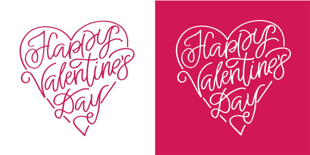写关于爱的明信片。情人节快乐卡片-手绘涂鸦字母明信片。心，做我的。向量图片下载