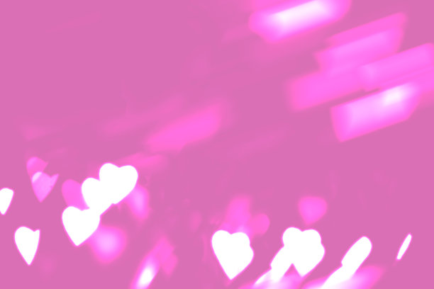 情人节心形的节日散景背景。软的焦点。图片下载