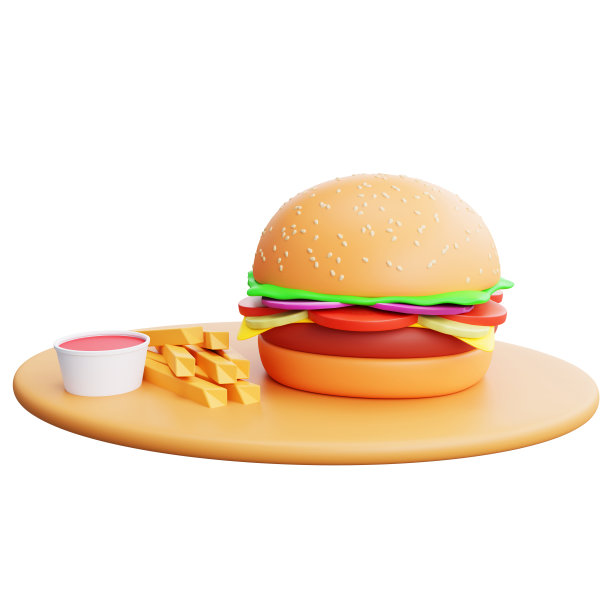 拉丁美洲食物的三维插图，快餐图片下载