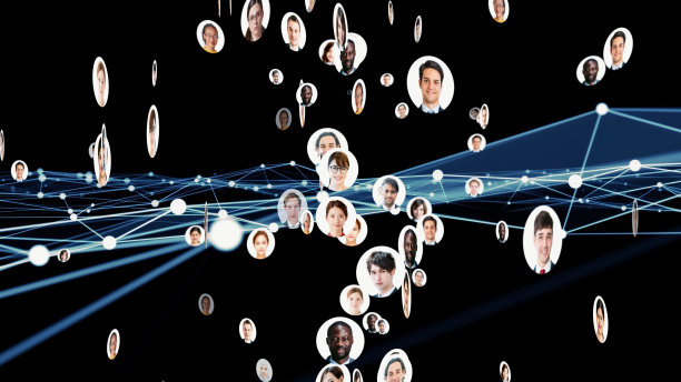 全球通信网络概念。社交网络服务。人力资源。图片下载