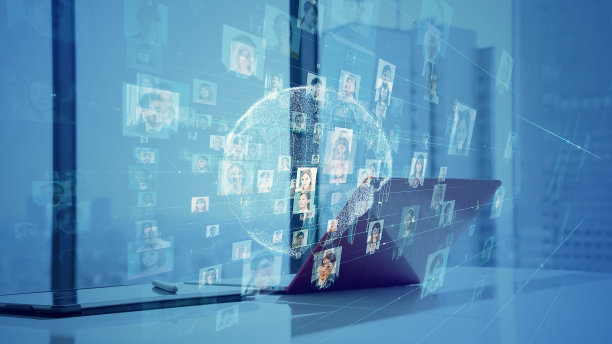 人类通信网络概念。人力资源。人事管理系统。图片下载