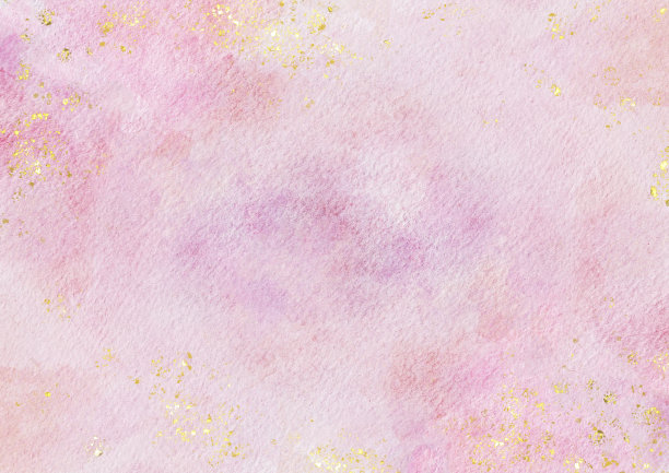 紫罗兰水彩背景与金色闪光纹理，现代艺术绘画水彩飞溅和污渍在优雅的紫色图片下载