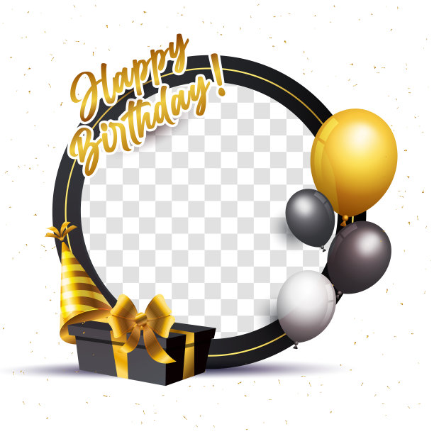 生日社交媒体框架的个人资料照片图片下载