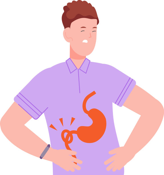 消化不良，年轻人，腹痛图片下载