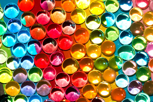 抽象的彩色球背景，富有创意的未来艺术设计图片下载