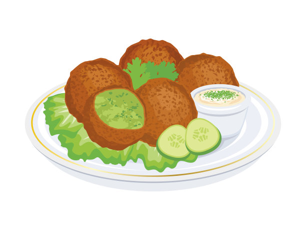 沙拉三明治生菜和酸奶酱图标矢量图片下载