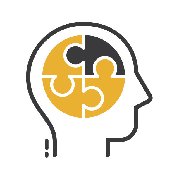 谜题的负责人，图标，矢量。图片下载