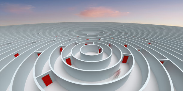 难度的概念，在复杂的迷宫中有太多的选择图片下载