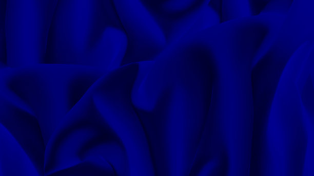 蓝色缎面织物以镂空褶皱的形式铺在表面，丝绸背景，缎面背景图片下载