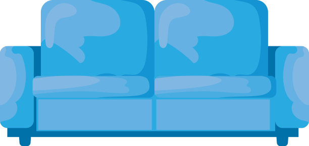蓝色沙发设计图片下载