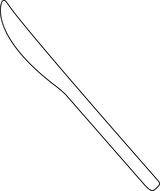 简单的矢量插图刀，餐具，手绘，涂鸦和素描风格图片下载