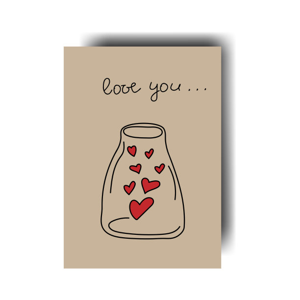 向量。贺卡为情人节，生日，妇女节和婚礼设计。彩色背景卡通风格，手绘符号。爱的概念，迷恋，激情。图片下载