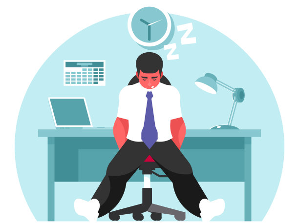 沉睡的商人矢量图片下载