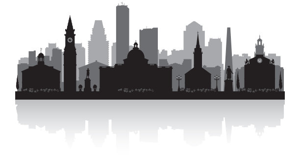 马萨诸塞州波士顿城市轮廓线图片下载