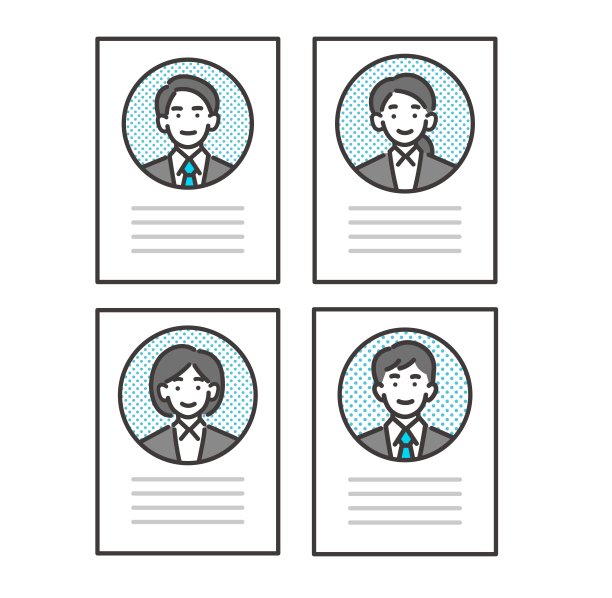 矢量说明材料的业务人员雇用新员工/求职/招聘/业务人员图片下载