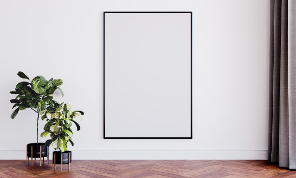 室内模型在空房间图片下载