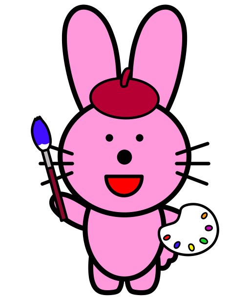 画家的兔子图片下载