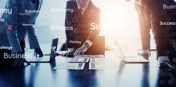 业务网络概念。人力资源。管理策略。图片下载