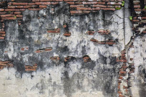 古建筑外观的老砖墙背景图片下载