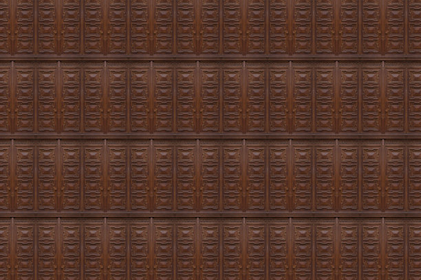 建筑图案，巨大的木门装饰图片下载