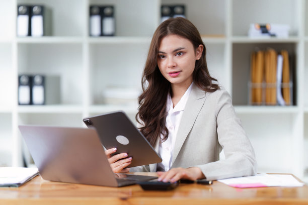 管理人员、业务人员、财务检验员制作报告，计算余额。内部收入和会计概念图片下载