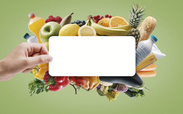 手拿标牌和各种杂货图片下载