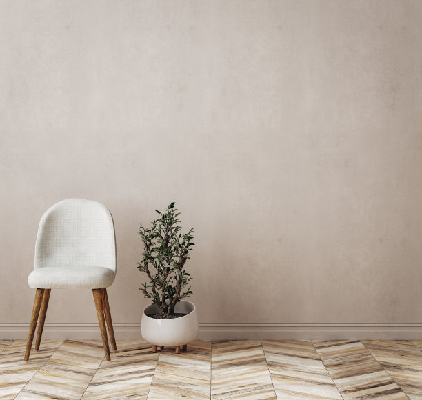 墙壁模型在斯坎迪-波西米亚客厅内部背景图片下载