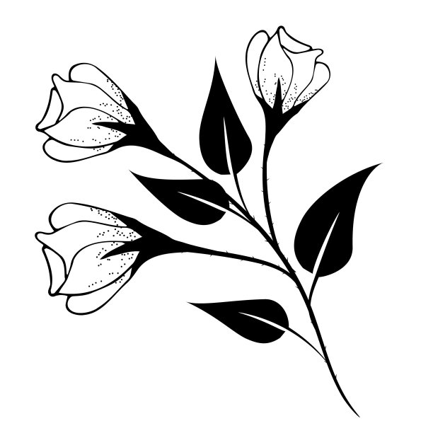 花卉成分是精致的，花卉背景与精致的花朵和枝条的芽。手绘。用于程式化的装饰，邀请，卡片，海报，传单，背景，如剪贴画或着色页。图片下载