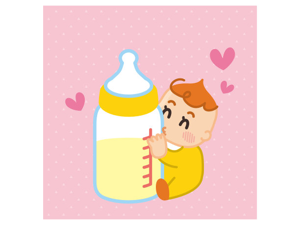 婴儿亲吻一个大奶瓶图片下载