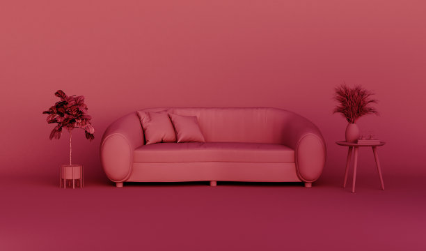 Viva品红- 2023年的颜色室内与沙发图片下载
