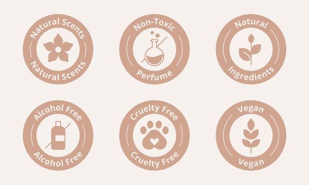 香水认证标签。特殊特征符号。香水独特的卖点徽章矢量插图。完美的标志设计的商店和销售横幅。图片下载
