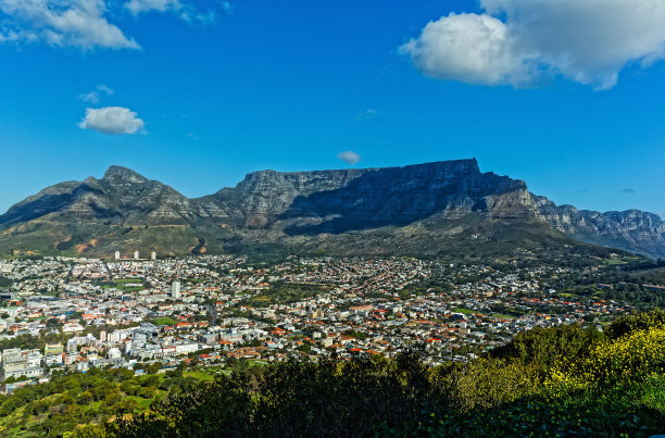开普敦上郊的桌山下图片下载