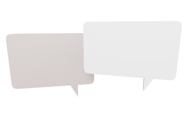 孤立背景下的两个语音气泡，3d渲染。信息，通信，短信和对话的数字插图图片下载