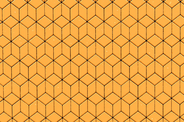 桔黄色菱形瓷砖纹理。背景，3d渲染。图片下载