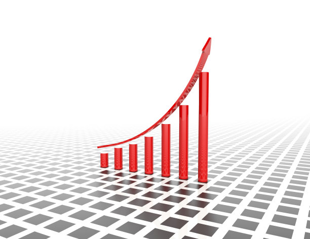 业务图形与3D图表向上箭头图片下载